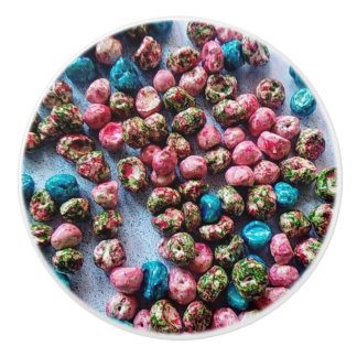 WSSBX 'Perlen in Rosa und Blau' Custom Keramik Kno Keramikknauf