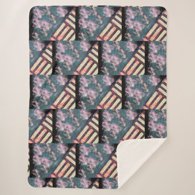 WSSBX - PINK TILE Sherpa Blanket Sherpadecke (Vorderseite)