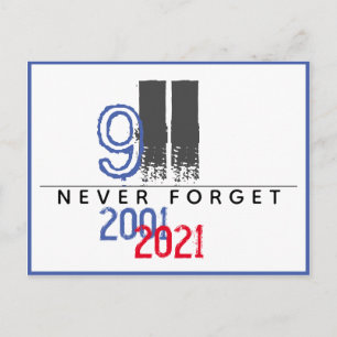 WTC 911 Patriotic Vergiss nie 20 Jahre Postkarte