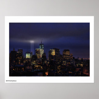 WTC Tribute in Light - 9.11.2011, zweimal täglich Poster
