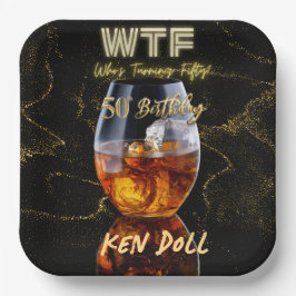 WTF 50 Men's 50. Geburtstagsparty Pappteller