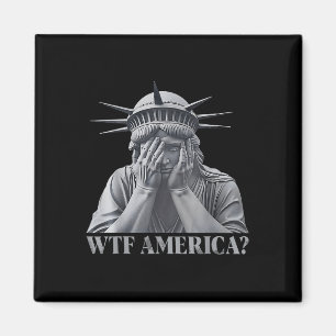 Wtf America_ Anti-Trump Politik und Demokratie Magnet