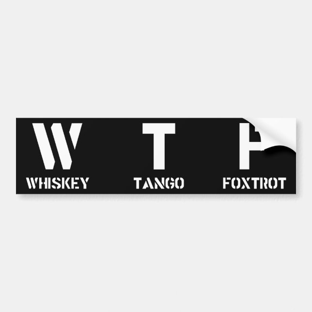 WTF AUTOAUFKLEBER (Vorne)