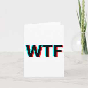 Wtf - Fett gerade bis zum Point-Aufkleber Karte