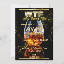 WTF Fifty Männer 50. Geburtstag Instant-Download Einladung