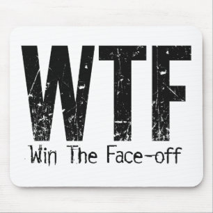 WTF: Gewinnen Sie das Gesicht-off (Hockey) Mousepad