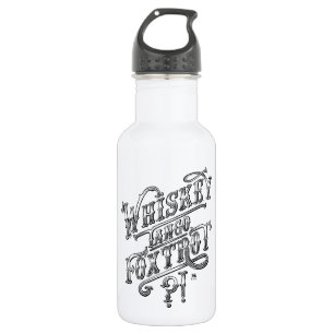 WTF lustige Vintage-Tattoo-Stil-Zitat-Zeichnung Trinkflasche