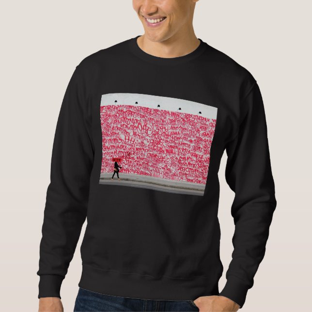 (WTF) Schwarzes grafisches Sweatshirt (Vorderseite)