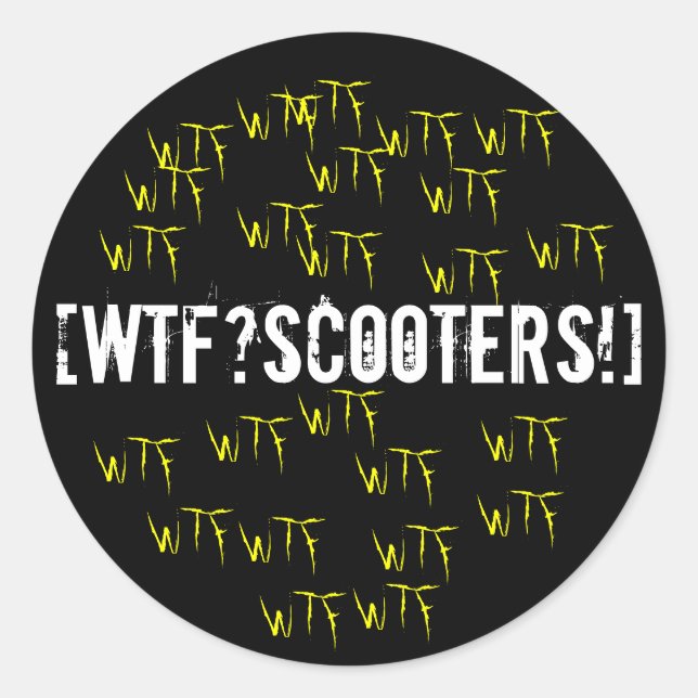 [WTF?scooters] Aufkleber (Vorderseite)