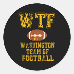 Wtf Washington Team of Football DC Runder Aufkleber