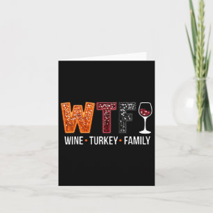 Wtf Wein Türkei Familie Funny Erntedank 1 Karte