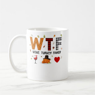 WTF Weine Türkei FamilienKariertes Shirt Funny Tha Kaffeetasse