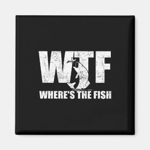 Wtf wo#39;s die Fische Männer#39;s Funny Fishing G Magnet