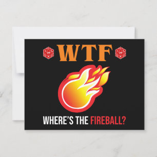 WTF - Wo ist der Feuerball? Postkarte