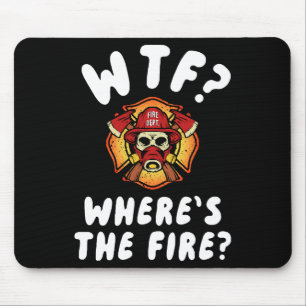 WTF Wo ist der Feuerwehrmann? Mousepad