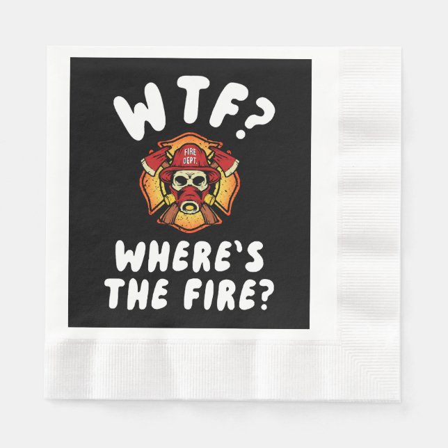 WTF Wo ist der Feuerwehrmann? Serviette (Vorderseite)