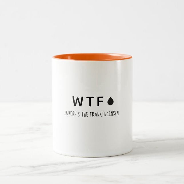 WTF Wo ist die Frankenweihe? Zweifarbige Tasse (Mittel)