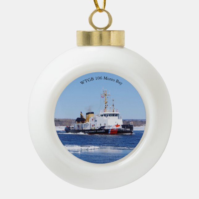 WTGB 106 Morro Bay Keramik Kugel-Ornament (Vorderseite)