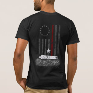 WTP BESSER ROSS DIN RED LINE AMERICAN FLAG T-Shirt