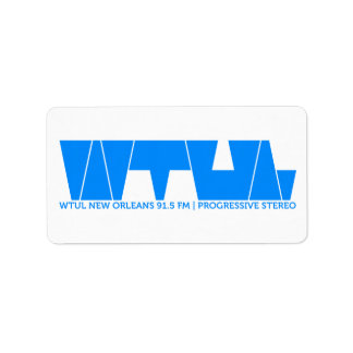 WTUL Radio Station Labels Adressaufkleber