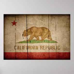 Wucherwald-California-Flagge Poster