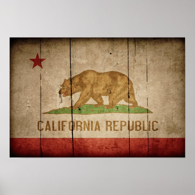 Wucherwald-California-Flagge Poster (Vorne)