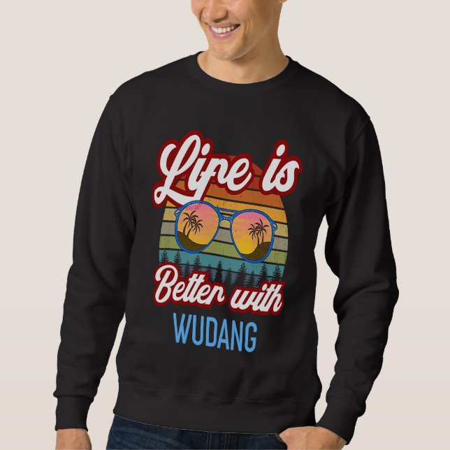 Wudang Kung Fu Vintage Sunset  With Wudang Sweatshirt (Vorderseite)
