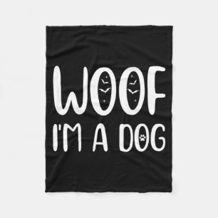Wuff Ein Hund Lustiger Halloween-Hund Gruseliger H Fleecedecke