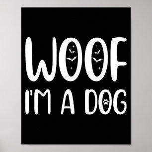 Wuff Ein Hund Lustiger Halloween-Hund Gruseliger H Poster