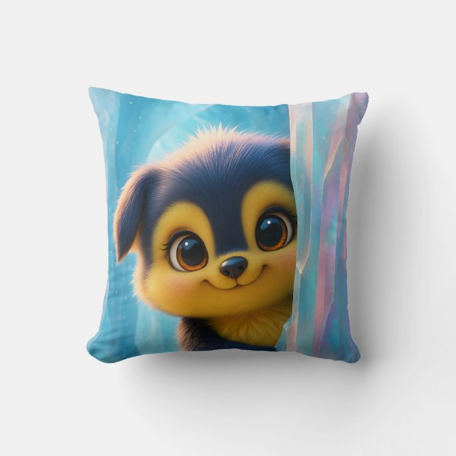 Wuffoo Molli Cute Kawaii Puppy Ice cave Kissen (Vorderseite)