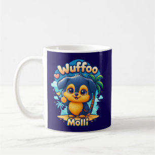 Wuffoo Molli Cute Kawaii Welpe Tropische Insel Kaffeetasse