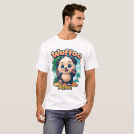 Wuffoo Poppi Süßer Kawaii-Welpe Tropeninsel T-Shirt