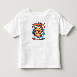 Wuffoo Roony Frohe Weihnachten Kawaii 3D Feiertag Kleinkind T-shirt