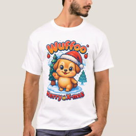 Wuffoo Roony Frohe Weihnachten Kawaii 3D Feiertag T-Shirt