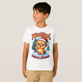 Wuffoo Roony Frohe Weihnachten Kawaii 3D Feiertag T-Shirt