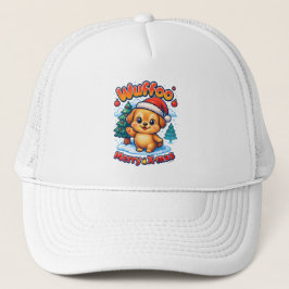 Wuffoo Roony Frohe Weihnachten Kawaii 3D Feiertag Truckerkappe