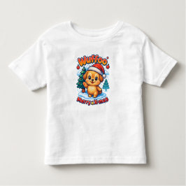Wuffoo Roony Merry X-mas Kawaii 3D Holiday Kleinkind T-shirt