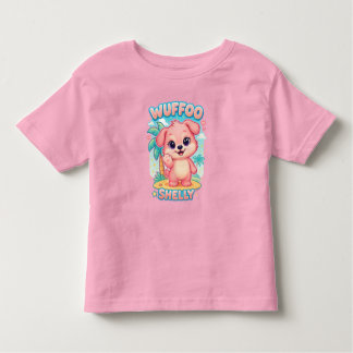 Wuffoo Shelly Kawaii Puppy Tropical Island Kleinkind T-shirt