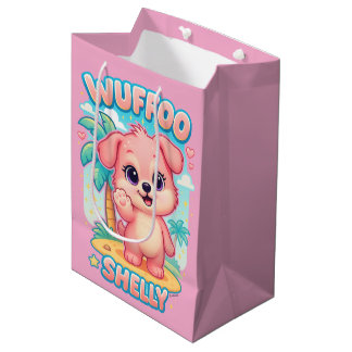 Wuffoo Shelly Kawaii Puppy Tropical Island Mittlere Geschenktüte