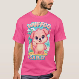 Wuffoo Shelly Kawaii Welpe Tropische Insel T-Shirt