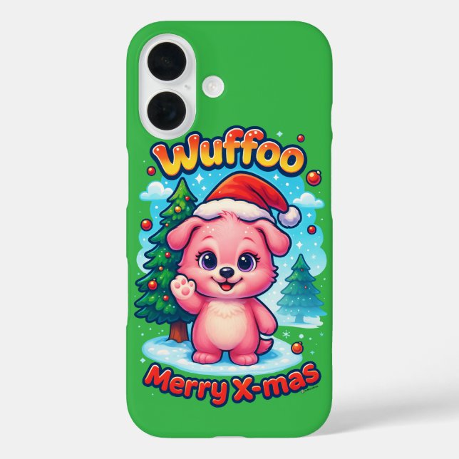 Wuffoo Shelly Merry X-mas Kawaii 3D Holiday Case-Mate iPhone Hülle (Rückseite)