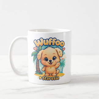 Wuffoo Starssie Kawaii Welpe Tropische Insel Kaffeetasse