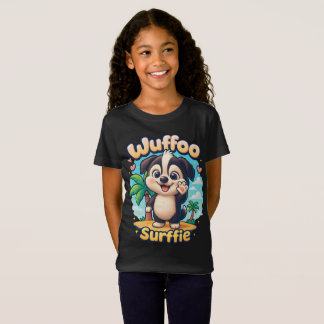 Wuffoo Surffie Cute Kawaii Puppy Tropical Island T-Shirt