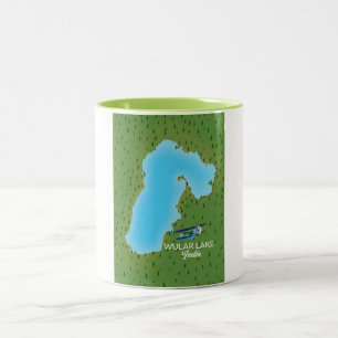 Wular-See Indien Karte Zweifarbige Tasse