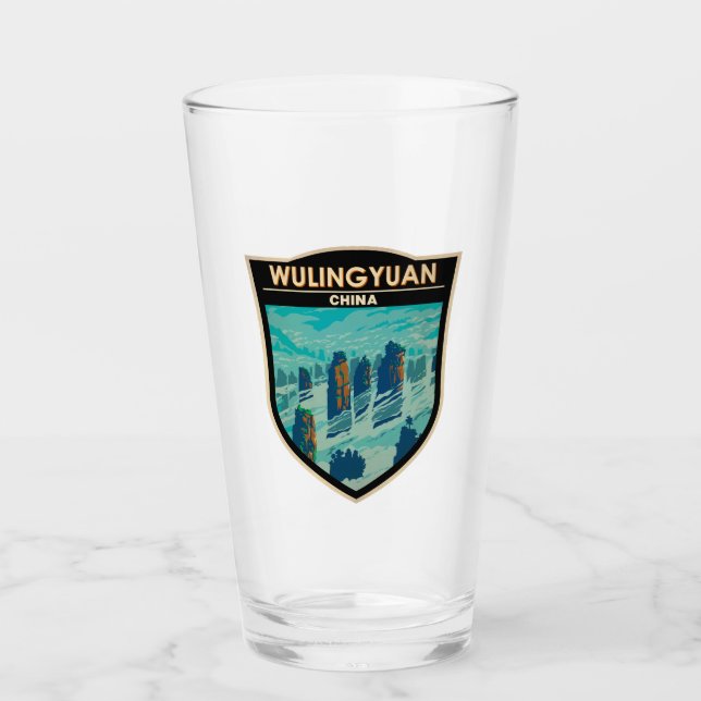 Wulingyuan Landschaftliche Area China Reisen Vinta Glas (Vorderseite)