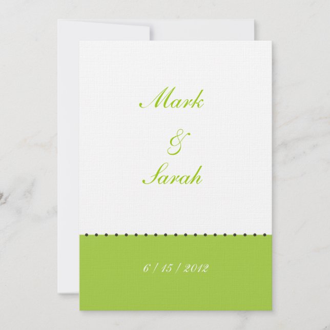 Wulstige grüne Grenzeinladung Einladung (Vorderseite)