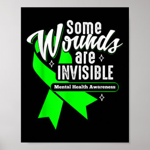 Wunden sind unsichtbare Bewusstsein für psychische Poster