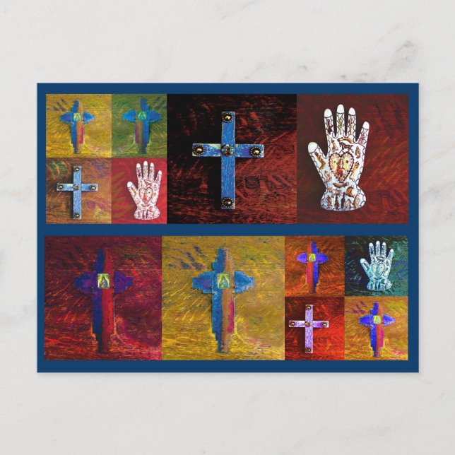 Wunder (blau) postkarte (Vorderseite)