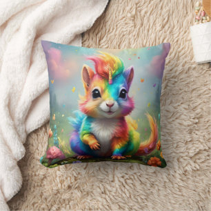 Wunder: Das Rainbow-Unicorn-Eichhörnchen Kissen