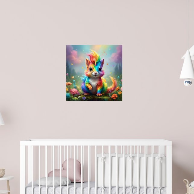 Wunder: Das Rainbow-Unicorn-Eichhörnchen Poster (Kinderzimmer 2)